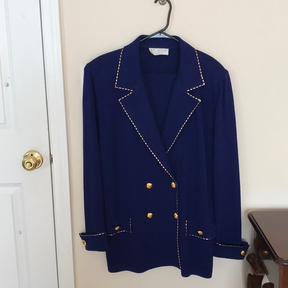 St John Collection Navy Blue suit (jacket & skirt)